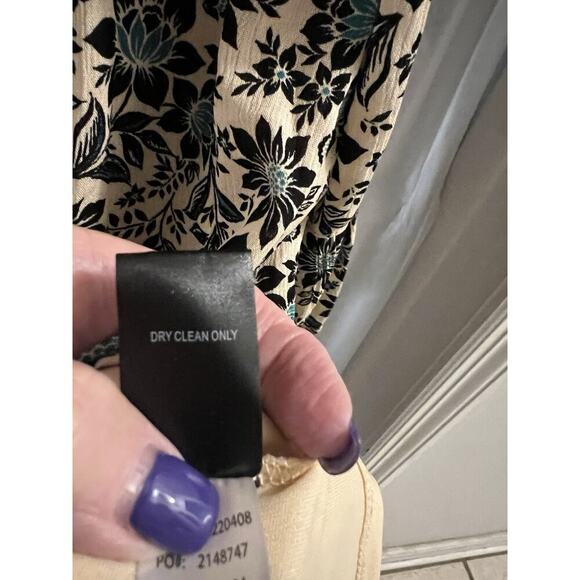 Torrid Blue Beige Floral Crochet Lace Up Skater Dress Sz 1x NWT Cottage Boho - Picture 8 of 9